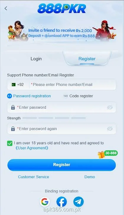 888pkr game registration